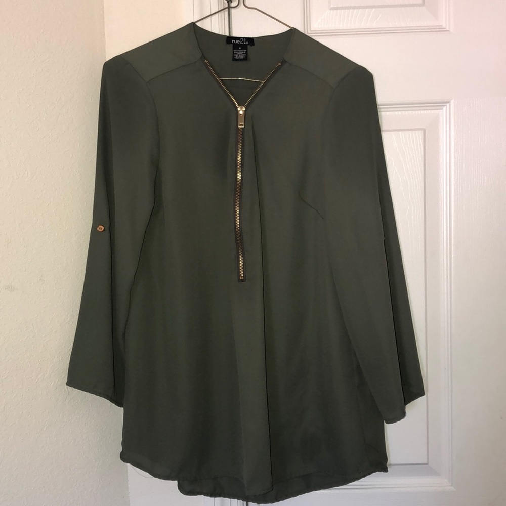 Rue 21 olive green blouse